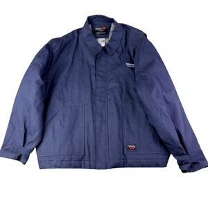 Walls 4XLT Navy Blue FR Work Jacket Flame Resistant Insulated  NWT *Company Logo